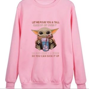🆕 🔥 Cool Baby Yoda Funny Saying Sweatshirt